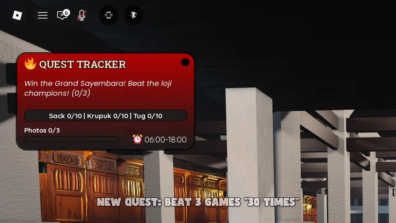 Grand Sayembara quest tracker with Sack, Krupuk, Tug and Photos counters